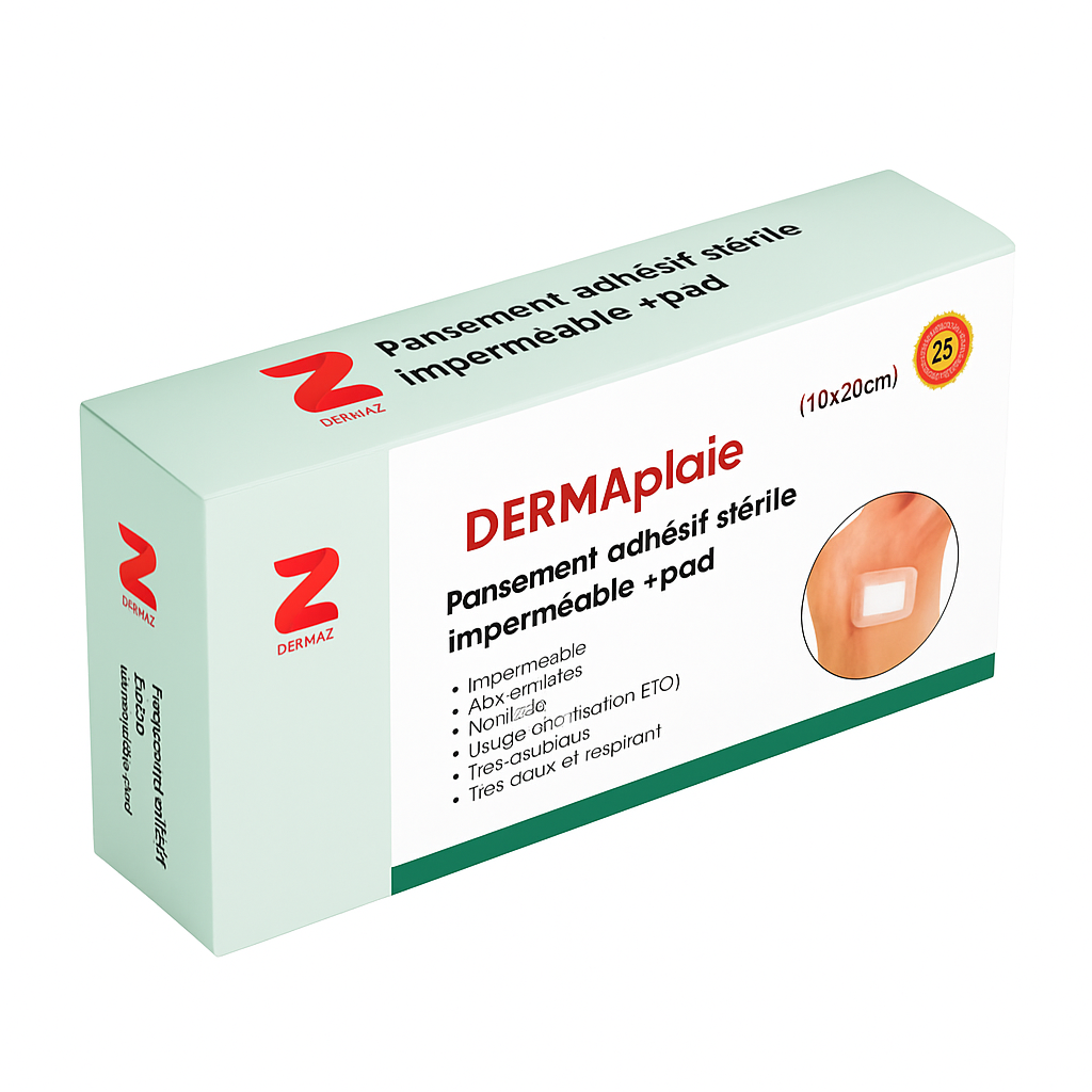 Pansement DERMAplaie stérile adhésif imperméable sur peau